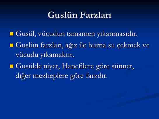 Guslün farzı kaçtır nelerdir?