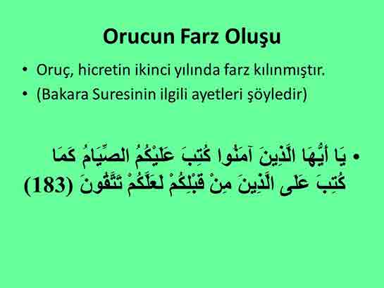 Oruç Ne Zaman Farz Kılındı?